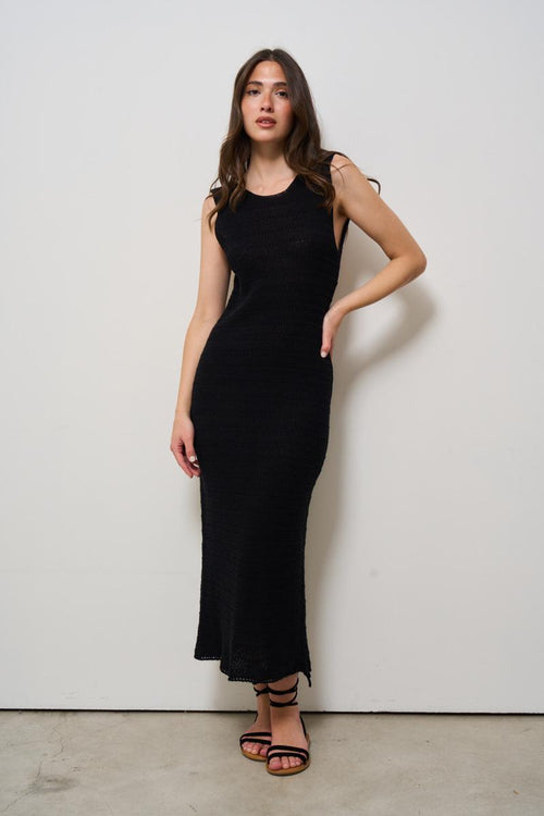Abito donna lungo nero - 1