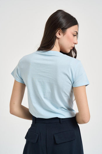 T-shirt donna celeste - 3