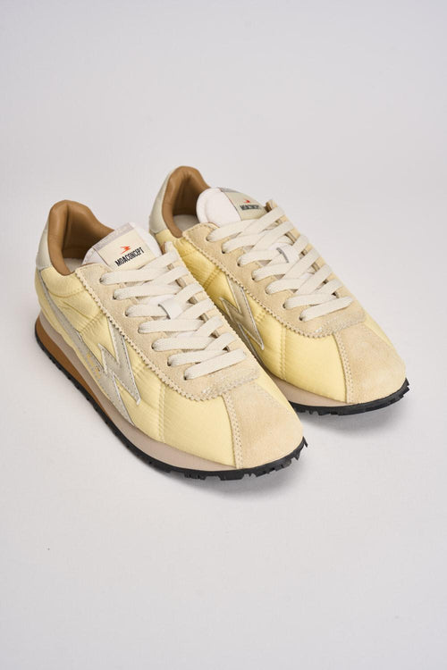 Sneakers donna gialla e beige - 2