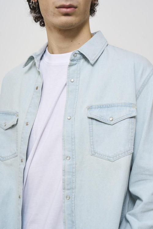 Camicia uomo in denim chiaro - 2