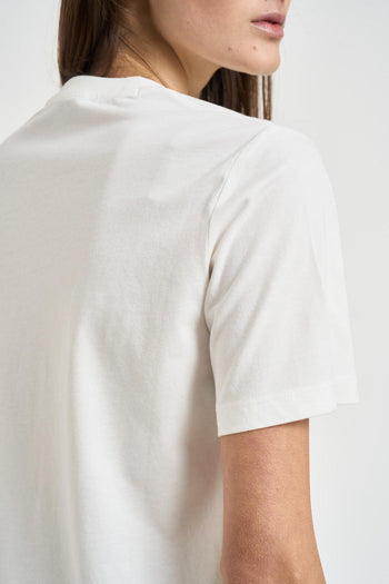 T-shirt donna girocollo bianca - 4