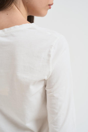 Maglia donna a maniche lunghe bianco - 5