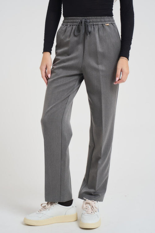 Pantalone donna grigio a sigaretta