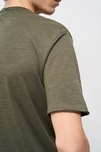 T-shirt uomo girocollo verde - 5