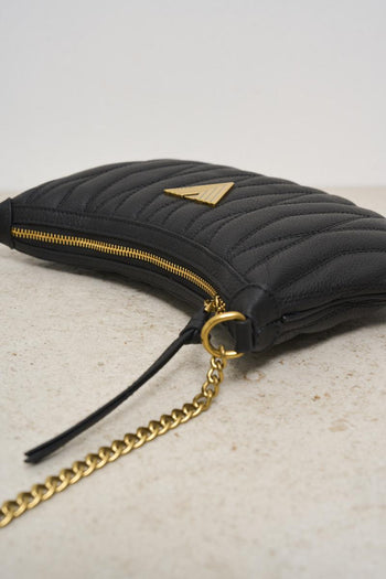 Black quilted women's bag - 5