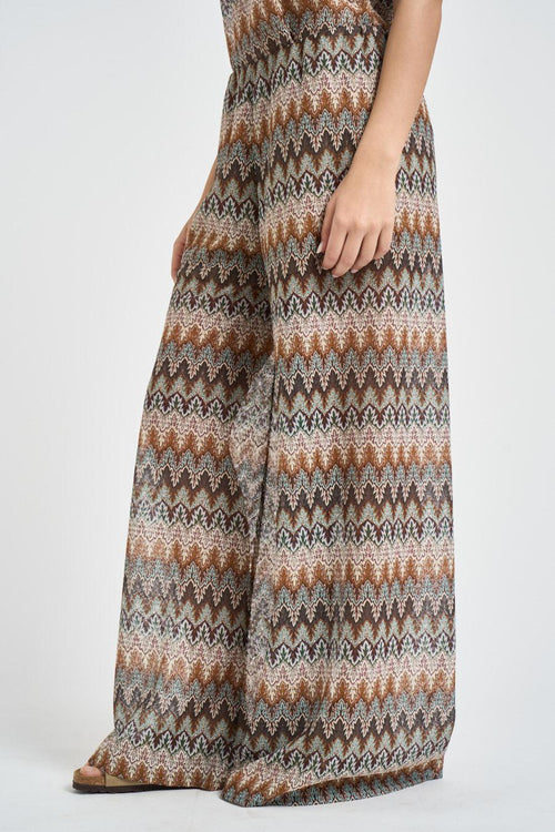 Pantalone donna multicolor con lurex - 2