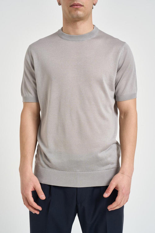 T-shirt uomo in maglia perla