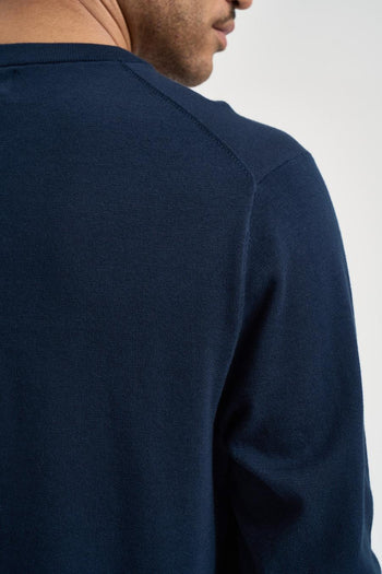 Maglia uomo girocollo blu - 4