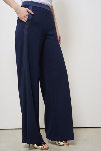 Pantalone donna gamba dritta blu - 5