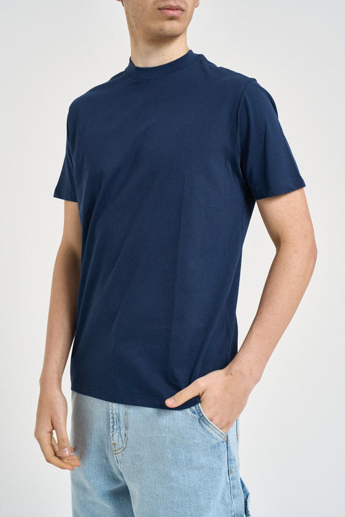 T-shirt uomo girocollo blu - 2