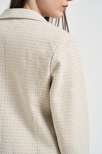Blazer donna bouclé panna - 4
