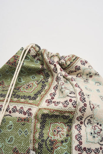 Green patterned men's bag - 3