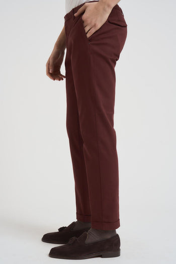 Pantalone uomo dritto bordeaux - 3