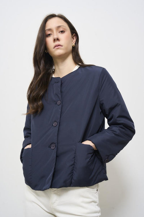 Women's light blue down jacket - 2