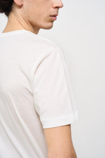 T-shirt uomo girocollo bianca - 5