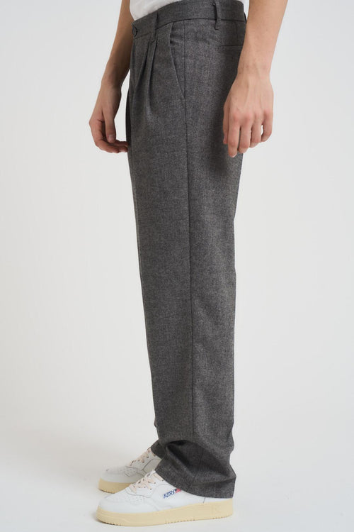 Pantalone uomo regular con pinces grigio - 2