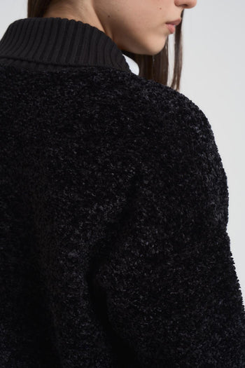 Cardigan donna strutturato nero - 6