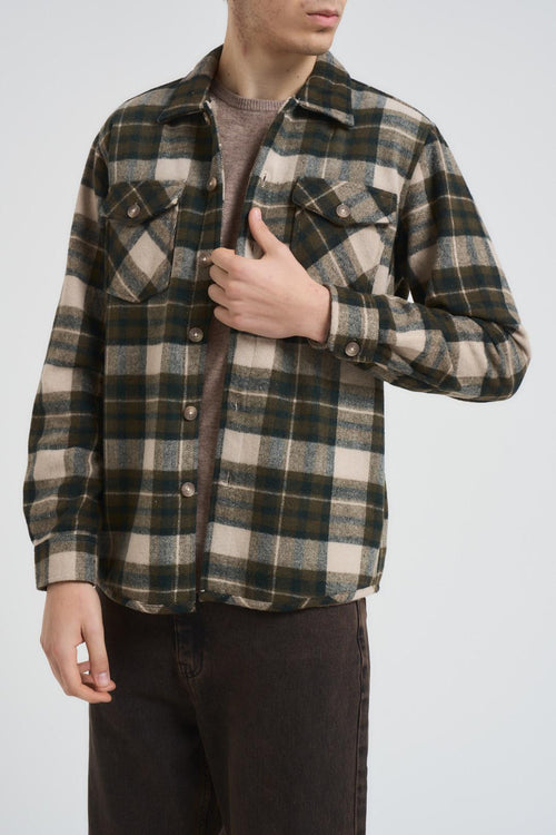 Camicia uomo a quadri verde - 2