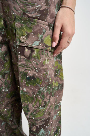 Cargo donna fantasia con strass - 4