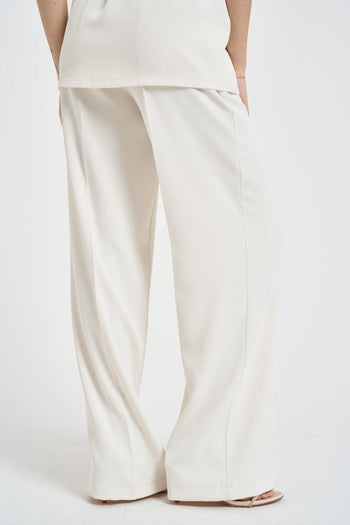 Abito donna gilet e pantalone latte - 8