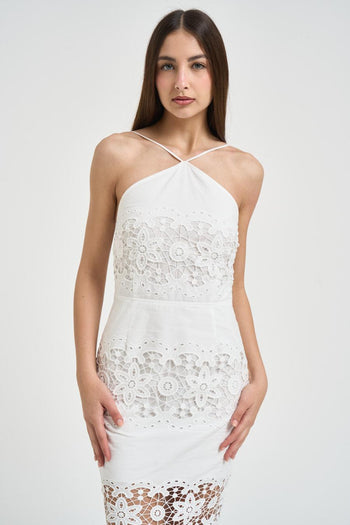 Abito donna in pizzo bianco - 3