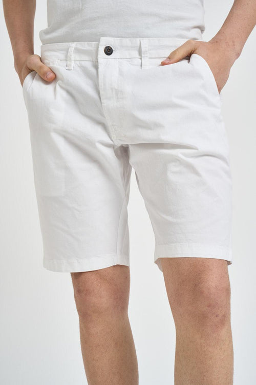 Bermuda uomo in cotone bianco