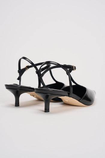 Slingback donna in vernice nero - 5