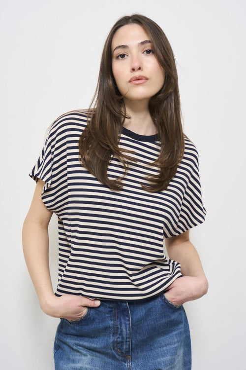 Women's T-shirt blue striped