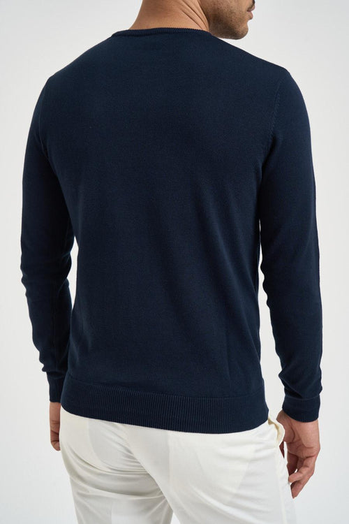 Maglia uomo girocollo blu - 2
