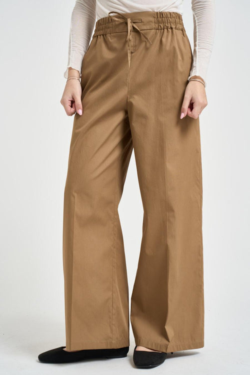 Pantalone donna a palazzo cammello