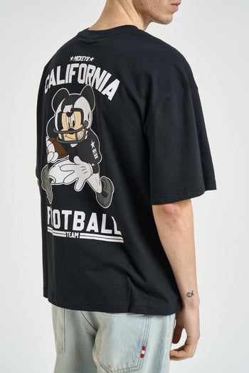 T-shirt uomo con stampa Mickey Mouse nera - 4