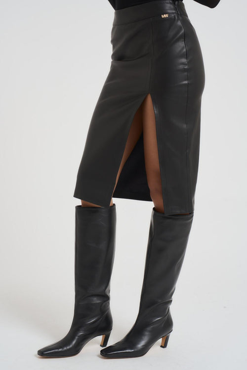 Gonna donna in ecopelle