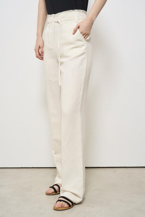 Pantaloni donna pannamisto lino