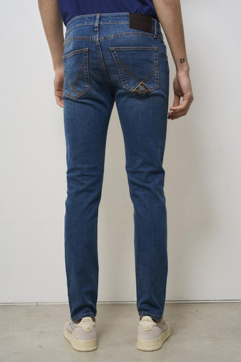 Jeans uomo skinny denim scuro - 4