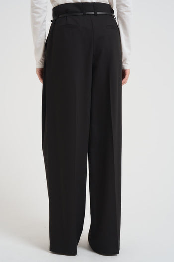 Pantalone donna over nero - 4