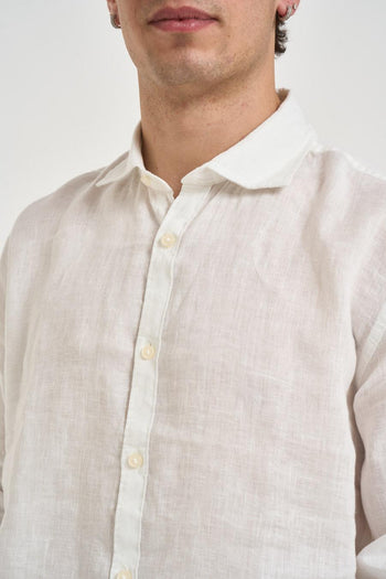 Camicia uomo in lino bianca - 3