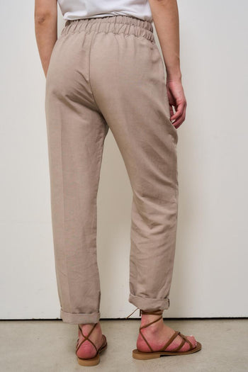 Pantalone donna regular tortora - 5