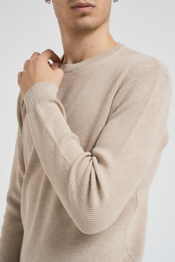 Maglia uomo girocollo beige - 3