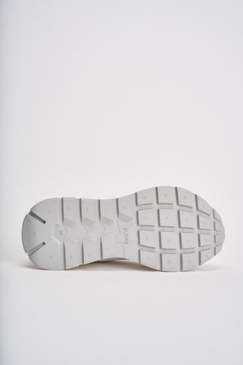 Sneakers donna in suede bianche e silver - 9