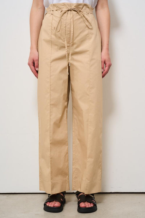 Pantalone donna a palazzo beige