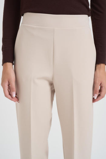 Pantalone donna regular panna - 5