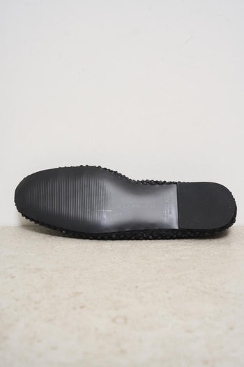 Black women's ballerinas with mesh and rhinestones - 6