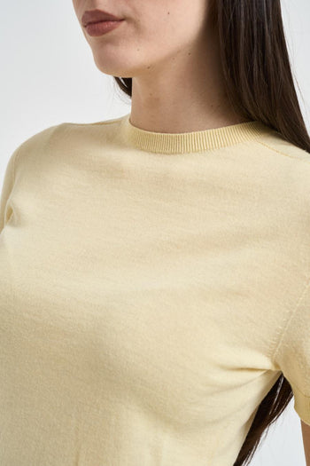 Maglia donna manica a sbuffo gialla - 3