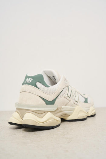 Sneakers uomo 9060 bianche e verde salvia - 7