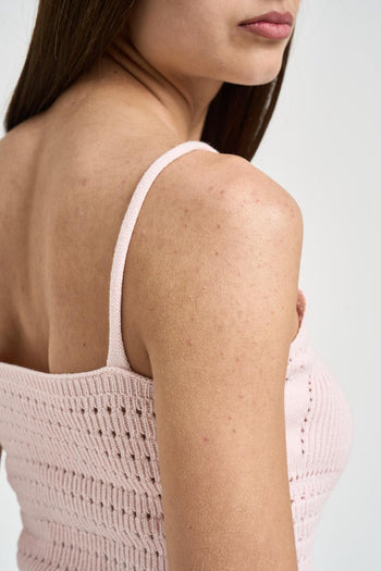 Top donna in maglia rosa - 5