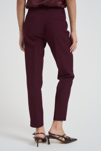 Pantalone donna regular bordeaux - 5