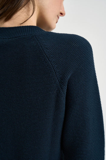 Maglia donna girocollo blu notte - 4