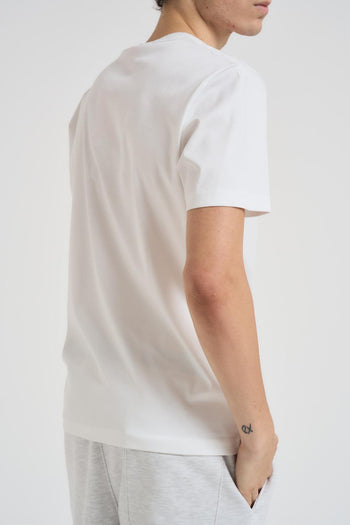 T-shirt uomo girocollo bianca con logo - 3