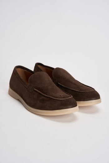 Mocassino uomo in suede testa di moro - 3