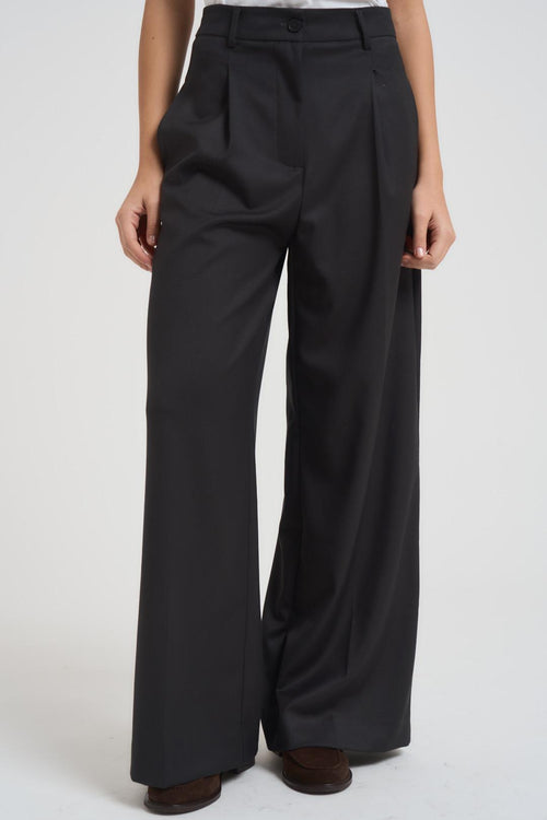 Pantalone donna a palazzo antracite